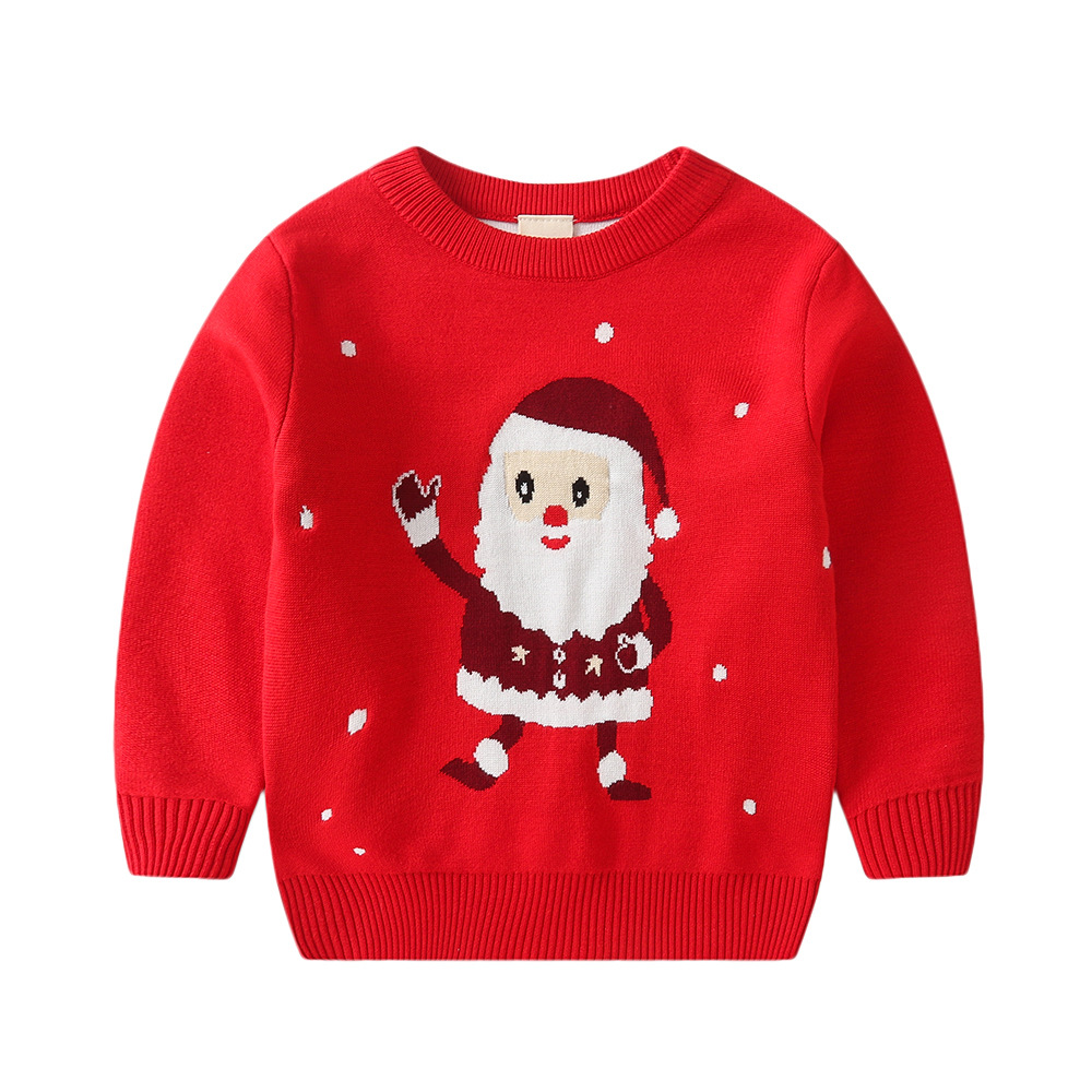 kids sweater cotton boys knit jumps baby knitwear pullover cartoon winter baby christmas knit sweater